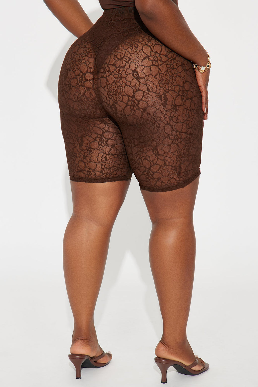 Lover's Paradise Lace Biker Shorts - Chocolate