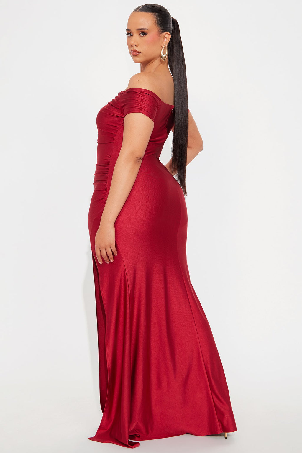 Take A Look Gown - Burgundy