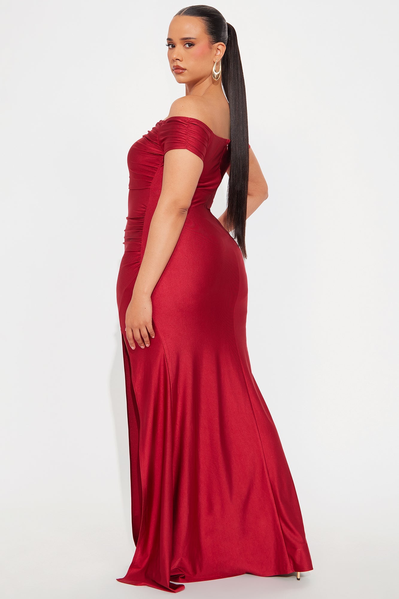 Take A Look Gown - Burgundy