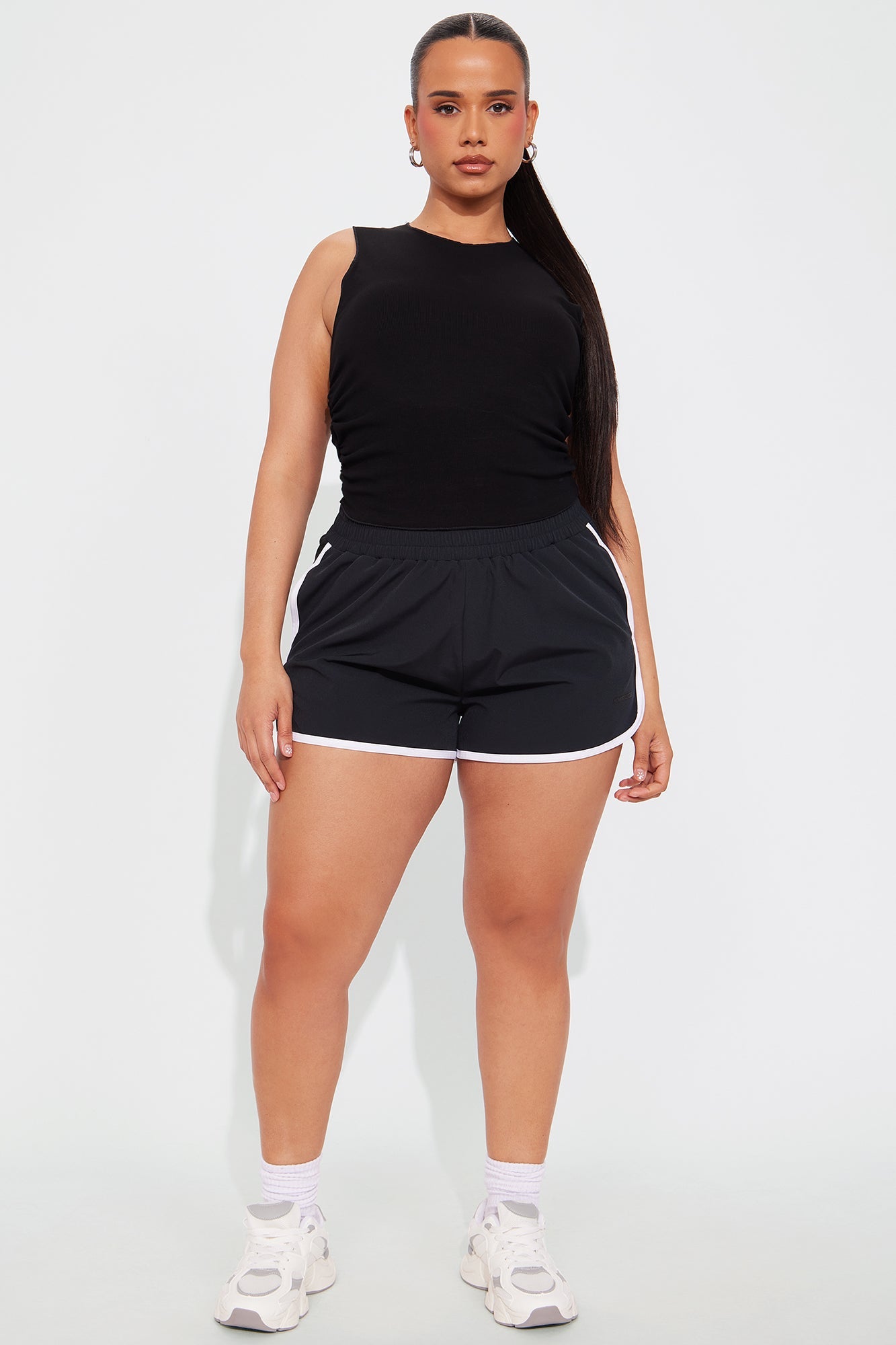 Clubhouse Crew Seamless Ribbed Active Top - Black