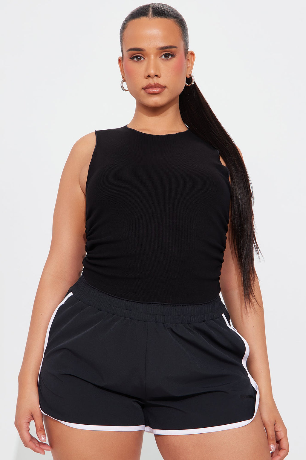 Clubhouse Crew Seamless Ribbed Active Top - Black