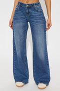 Still Going Strong Baggy Wide Leg Jeans - Dark Wash
