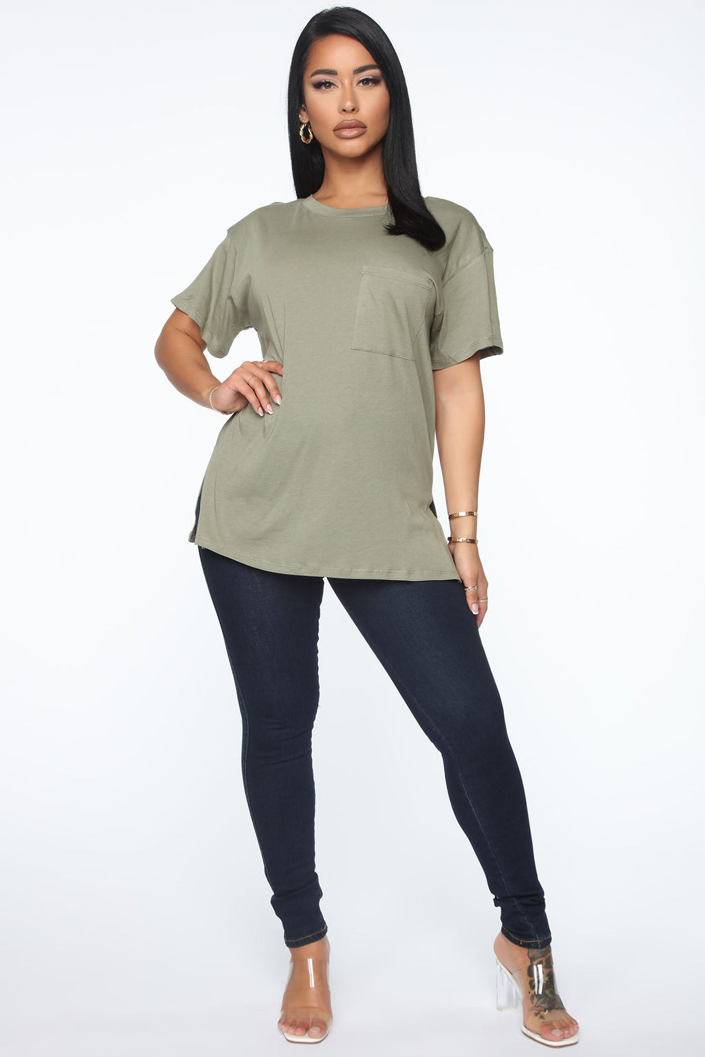 Laid Back Chillin' Pocket Tee - Olive
