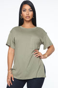 Laid Back Chillin' Pocket Tee - Olive