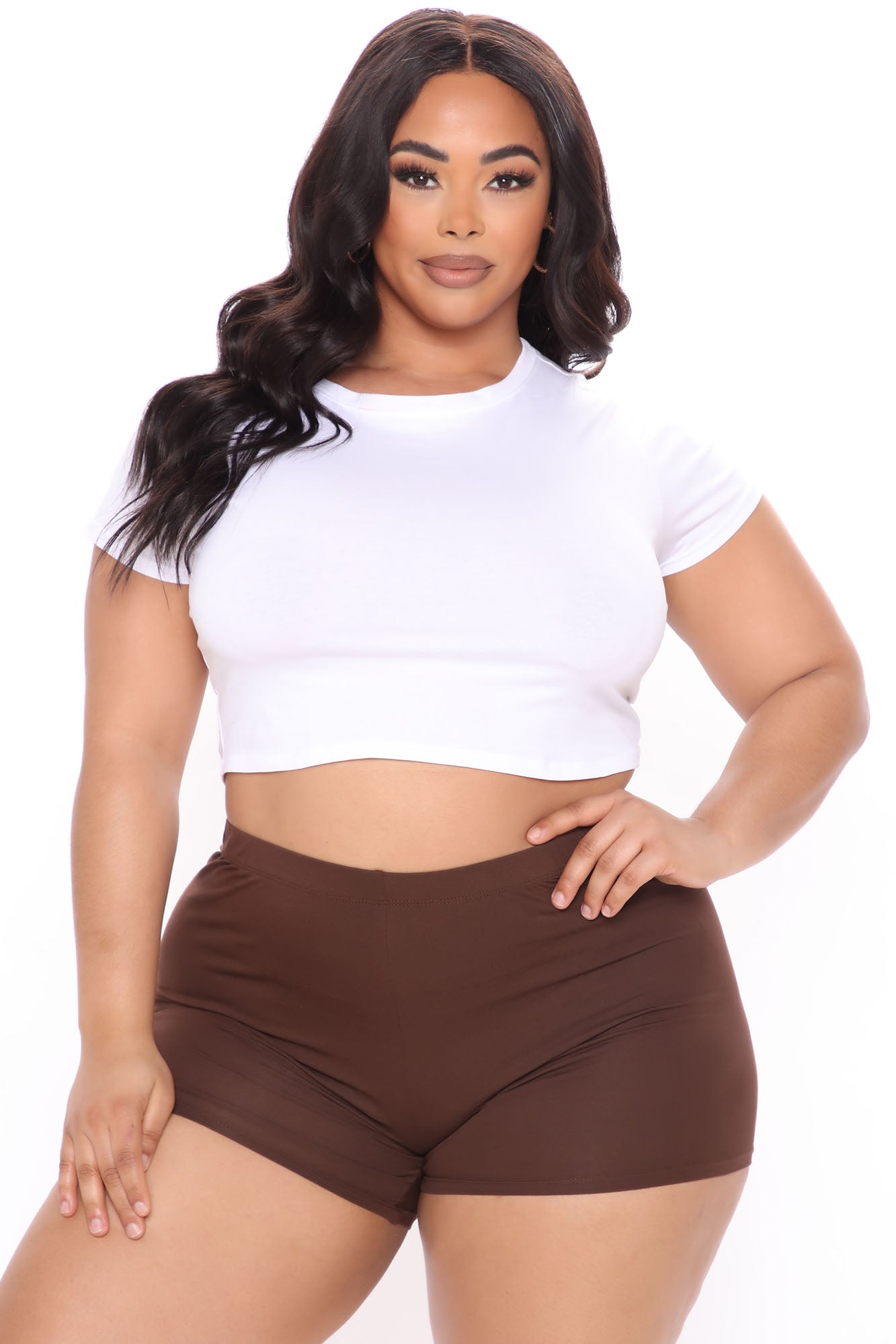 Plain Jane Mini Shorts - Chocolate