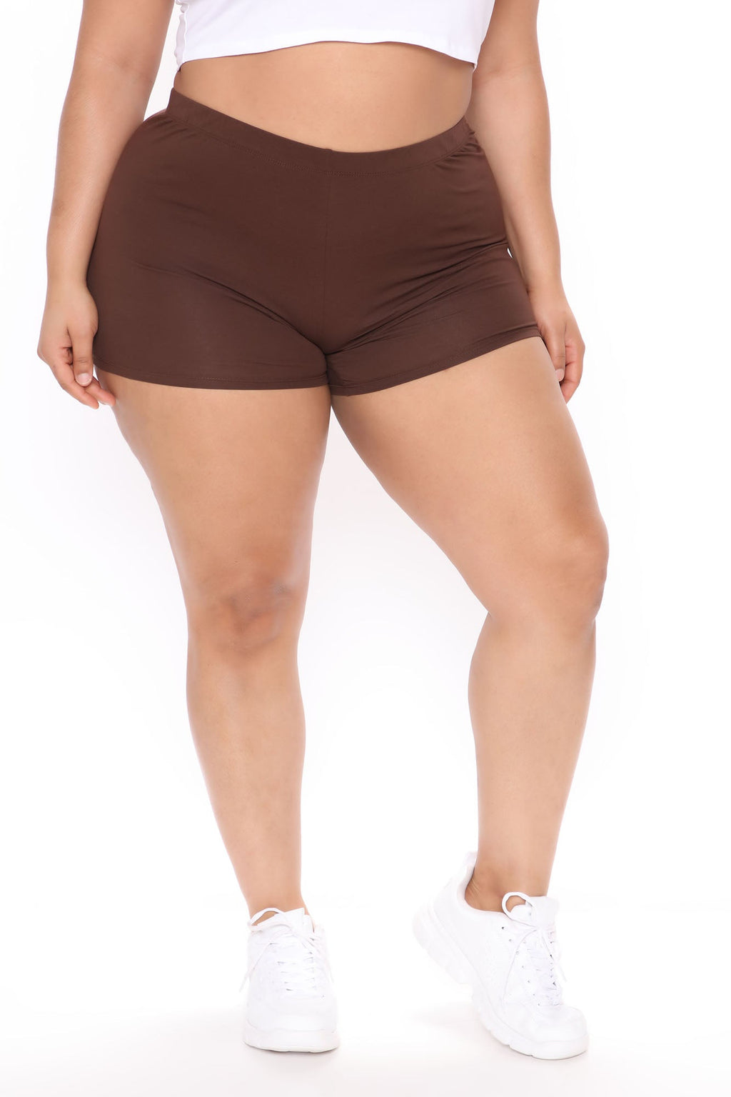 Plain Jane Mini Shorts - Chocolate