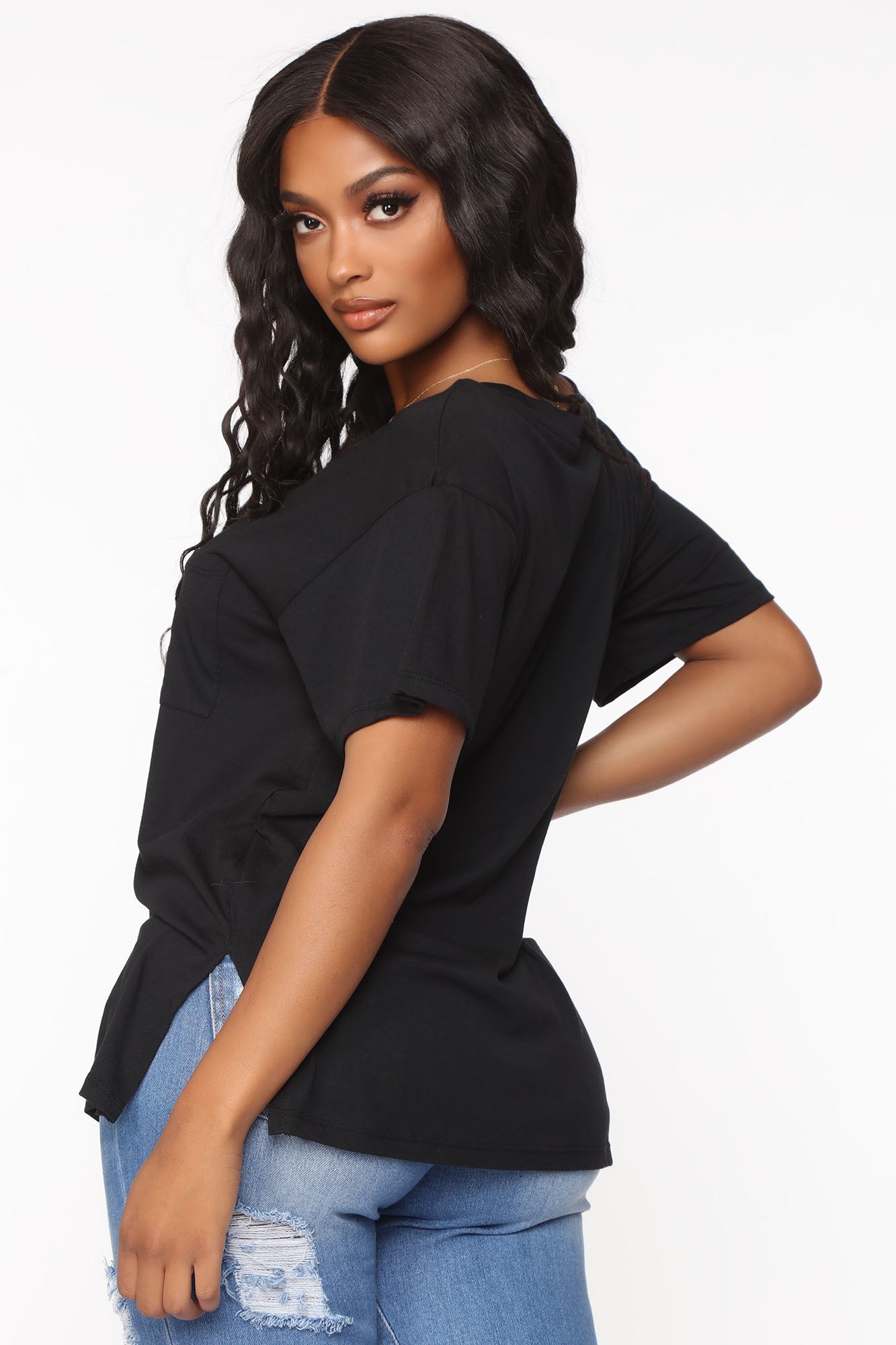 Laid Back Chillin' Pocket Tee - Black