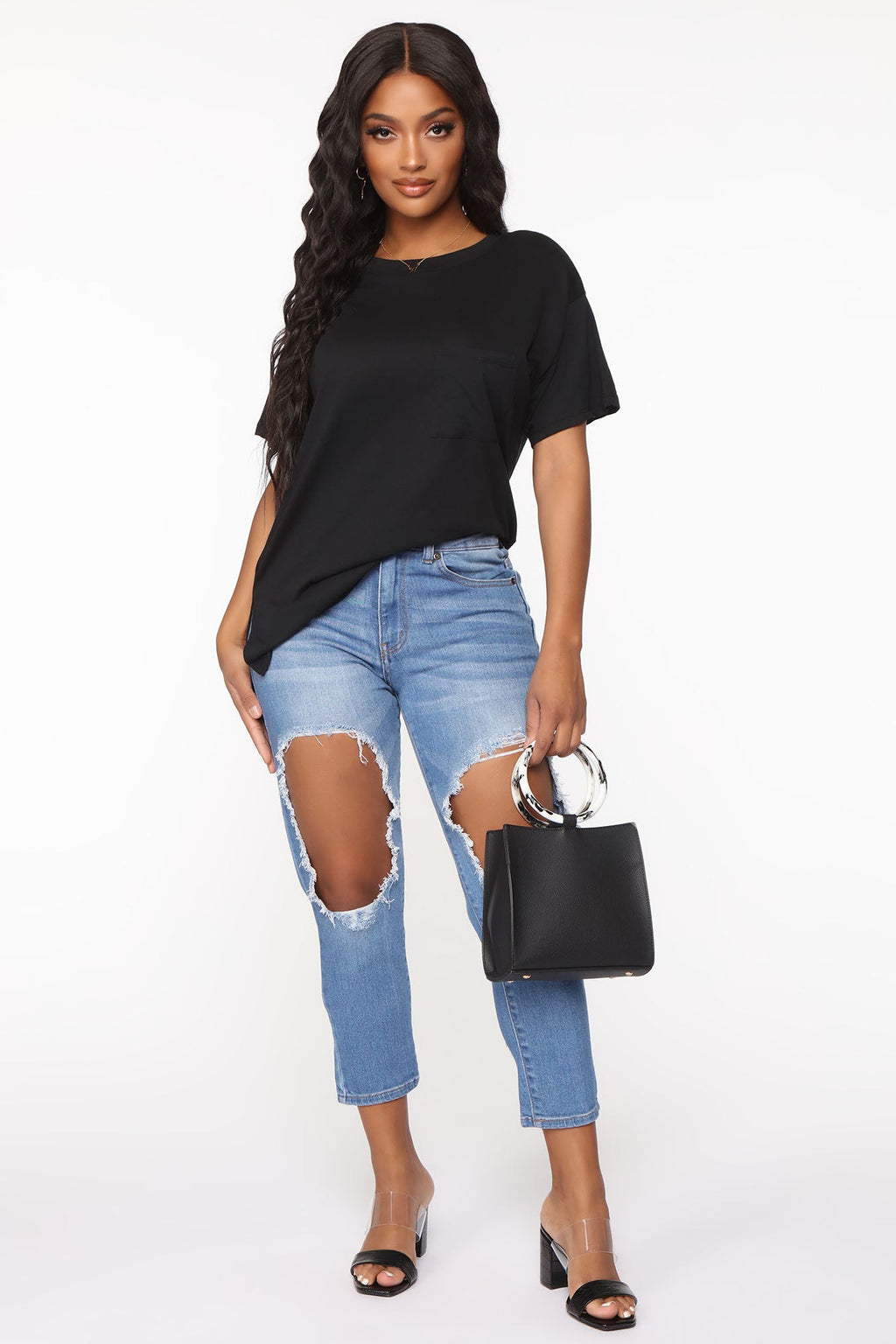 Laid Back Chillin' Pocket Tee - Black
