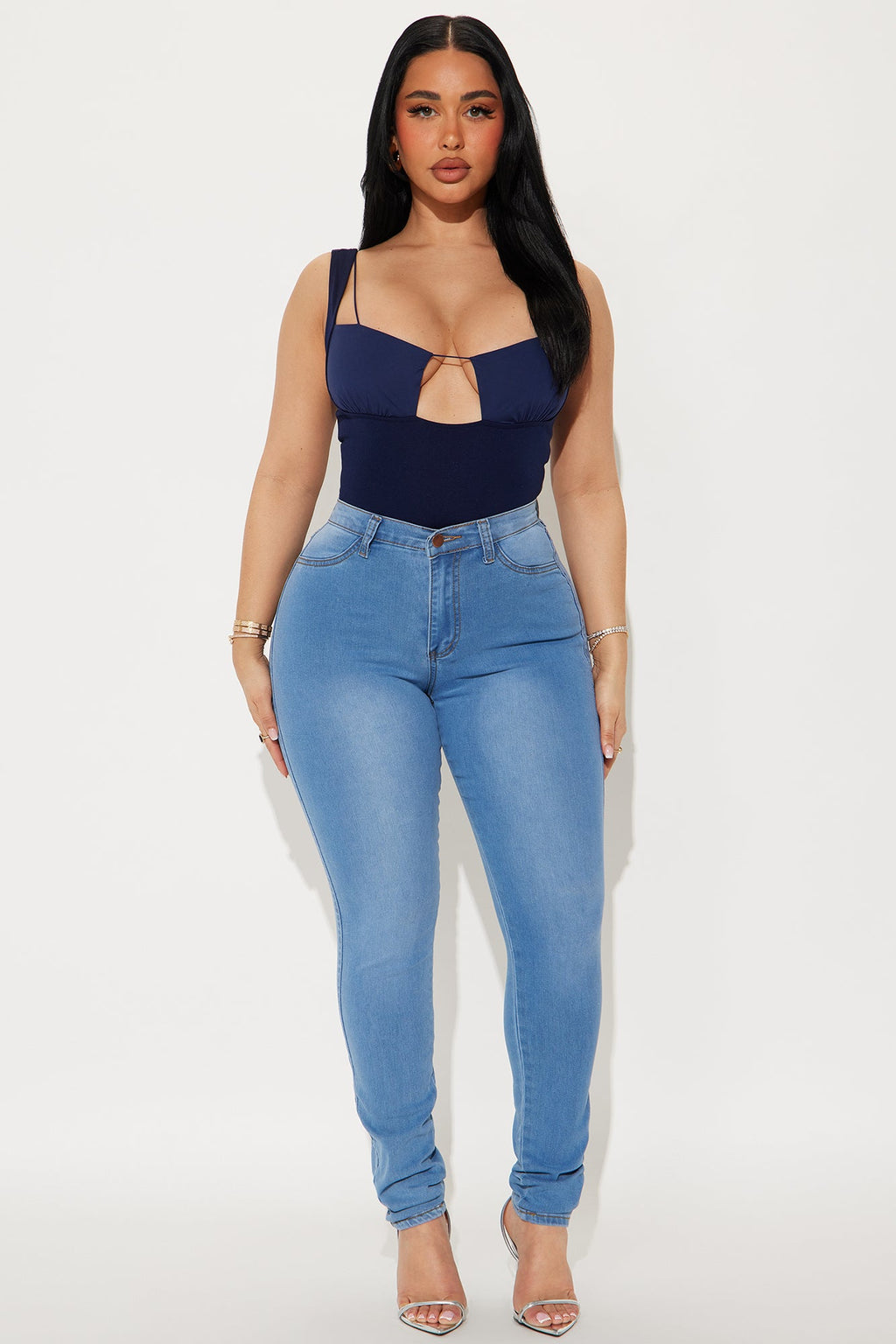 Colette Classic High Rise Skinny Jeans - Light Blue Wash