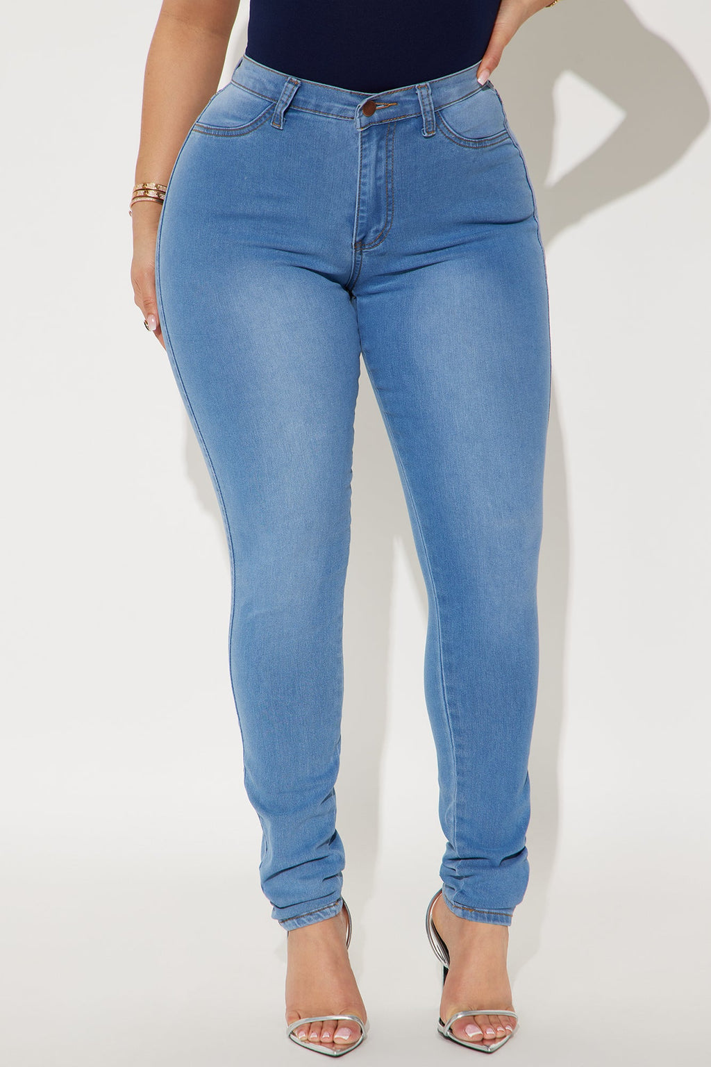 Colette Classic High Rise Skinny Jeans - Light Blue Wash