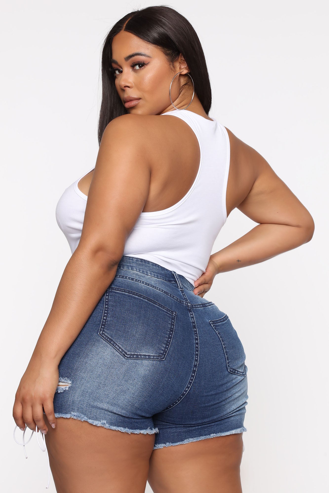 Divine Basic Tank Bodysuit - White