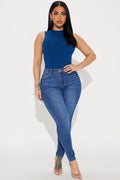 Top Of The Line Stretch Skinny Jeans - Medium Wash