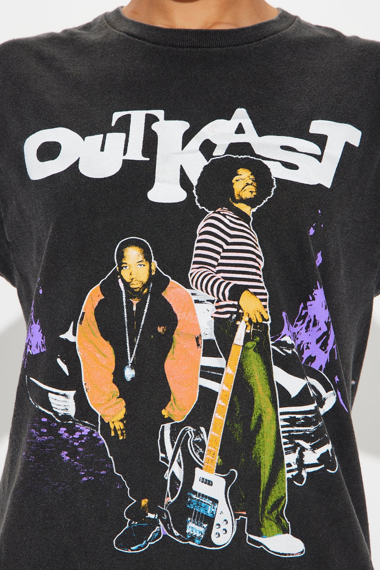Outkast Washed Oversized Tee - Black