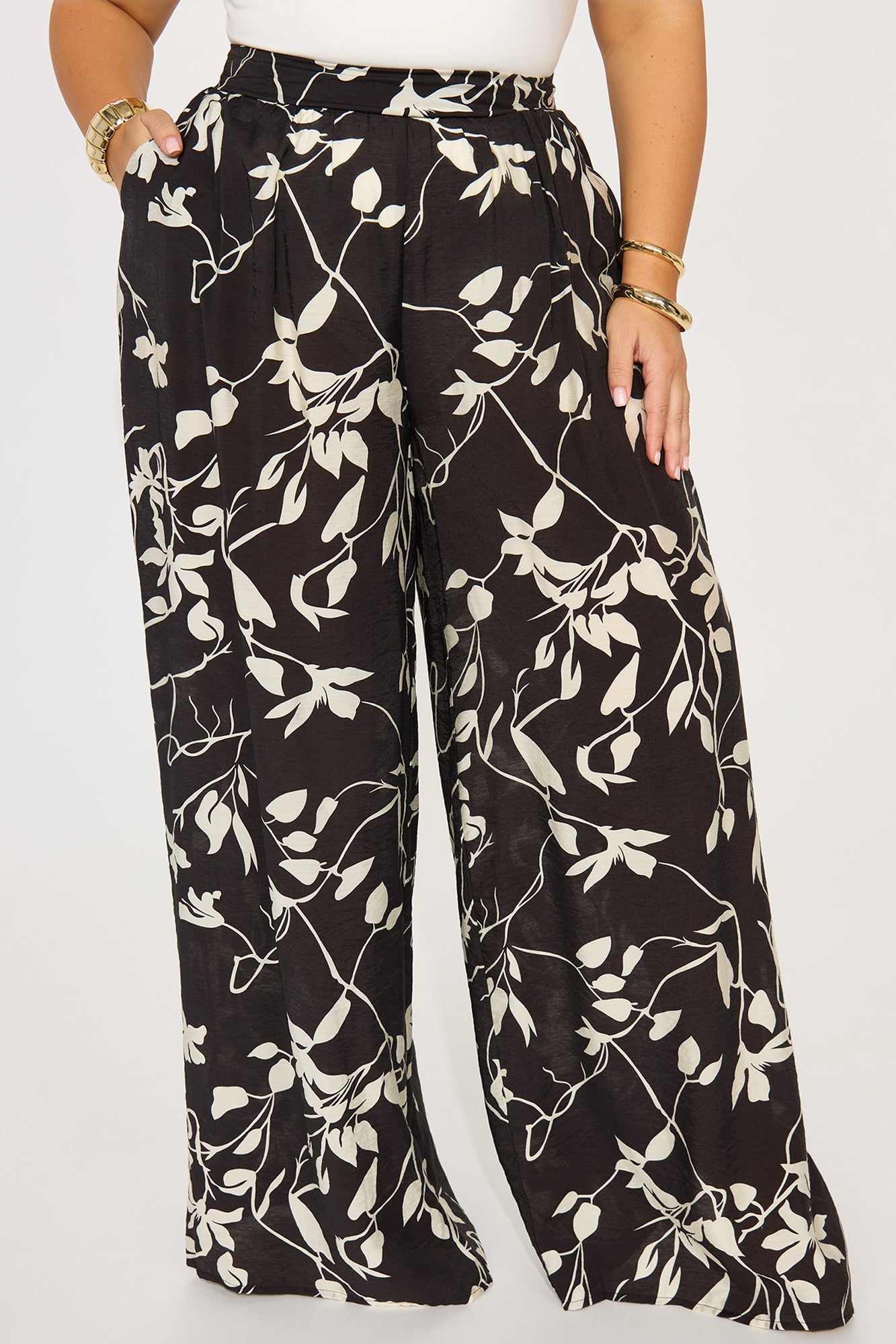 Beautiful Moments Wide Leg Pant - Black/White