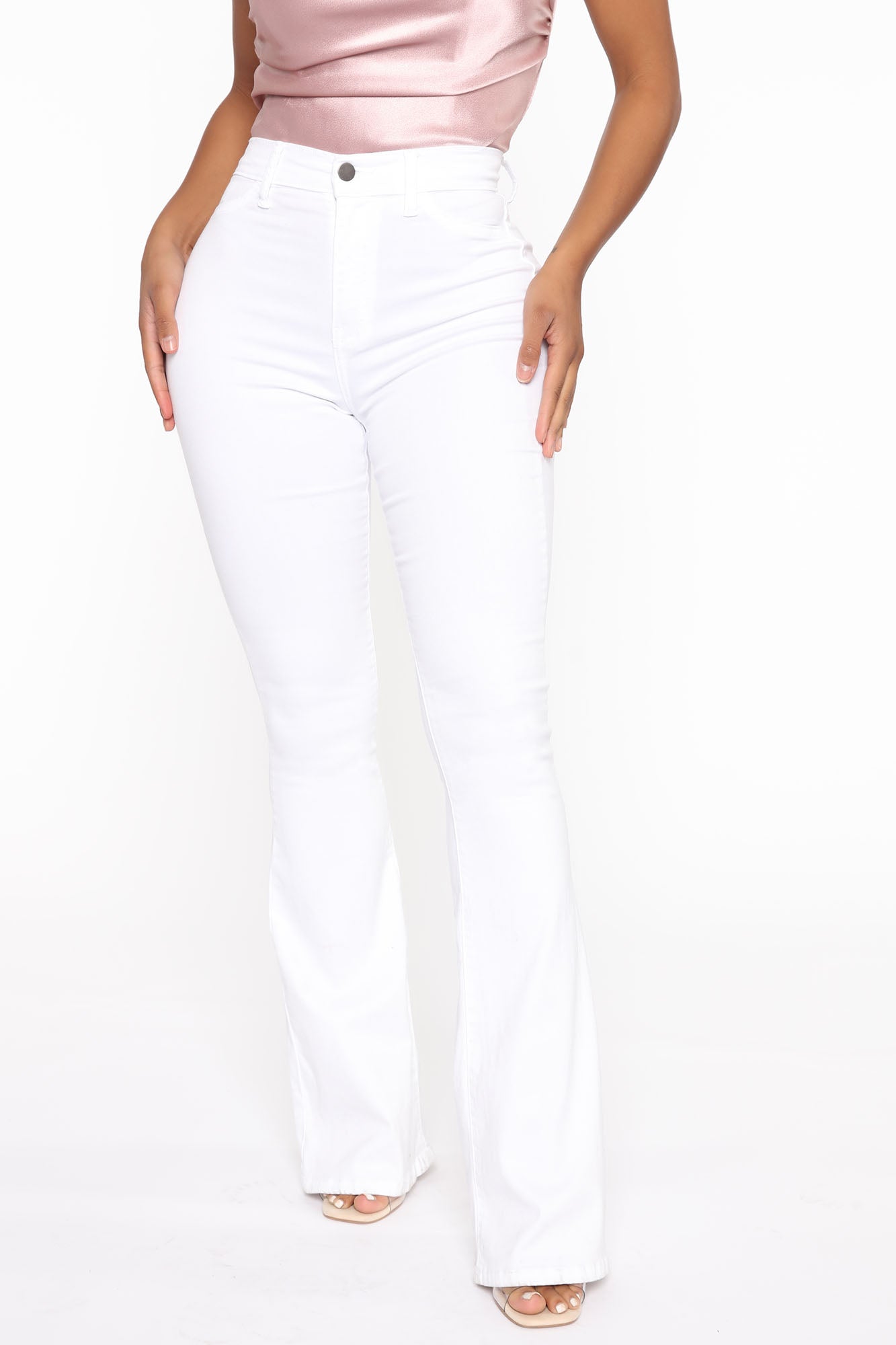 Deep In My Soul Flare Jeans - White