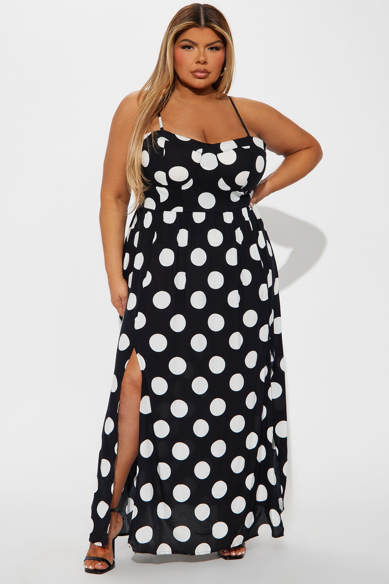 Anna Maxi Dress - Black/White