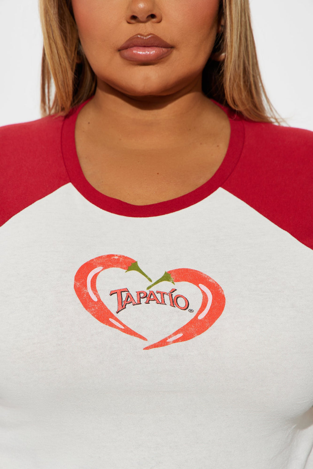 Tapatio Raglan Baby Tee - Red/combo
