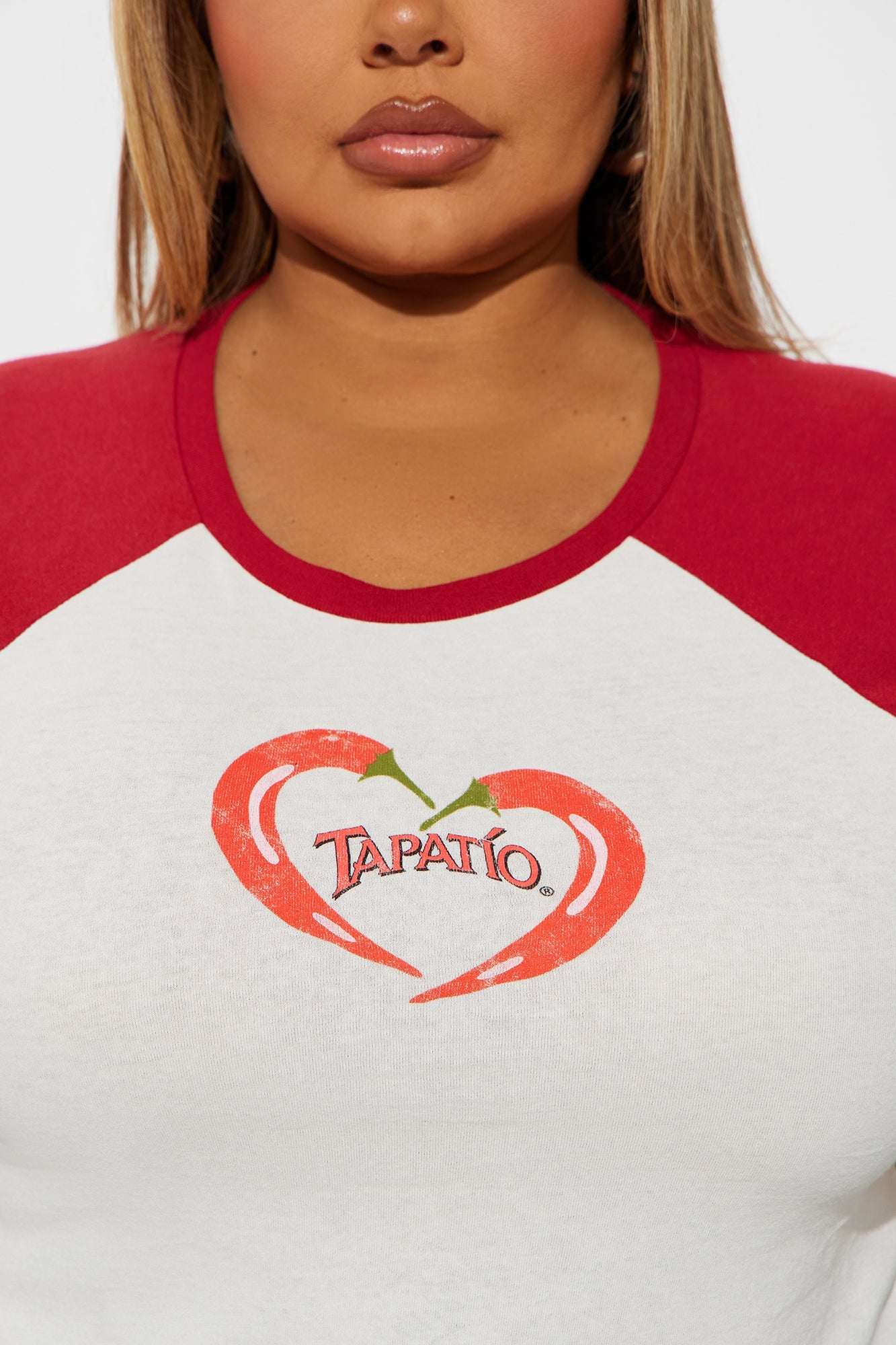 Tapatio Raglan Baby Tee - Red/combo