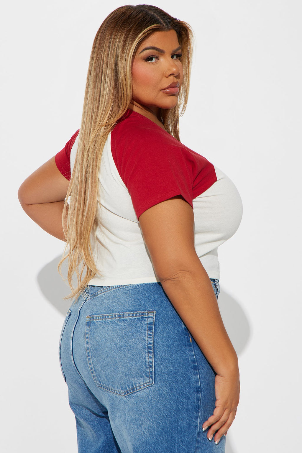 Tapatio Raglan Baby Tee - Red/combo