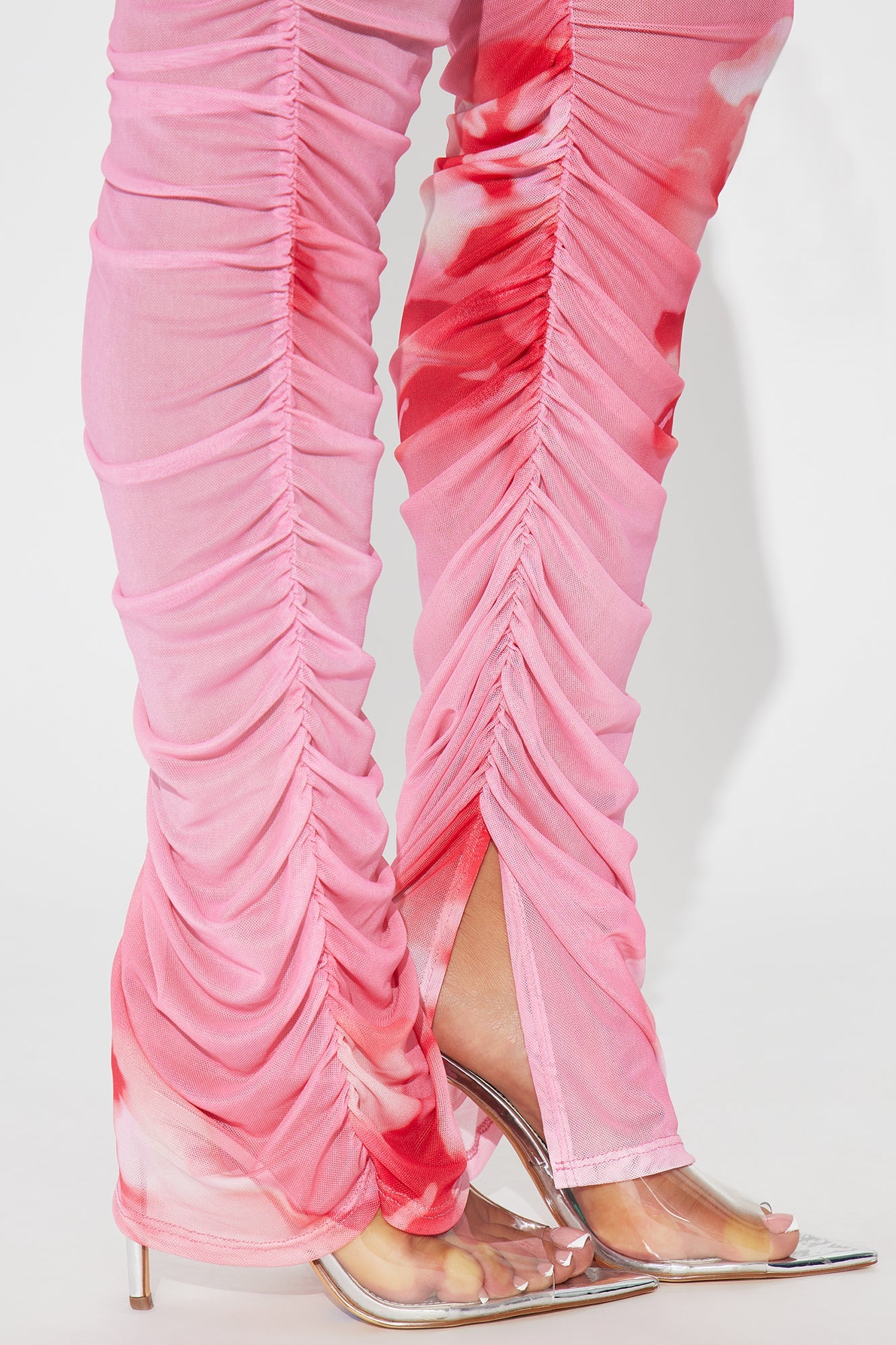 Stella Mesh Stacked Legging - Pink/combo