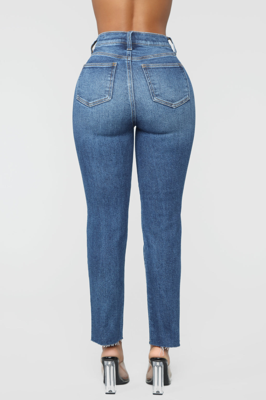 Burning Love High Rise Mom Jeans - Medium Blue Wash