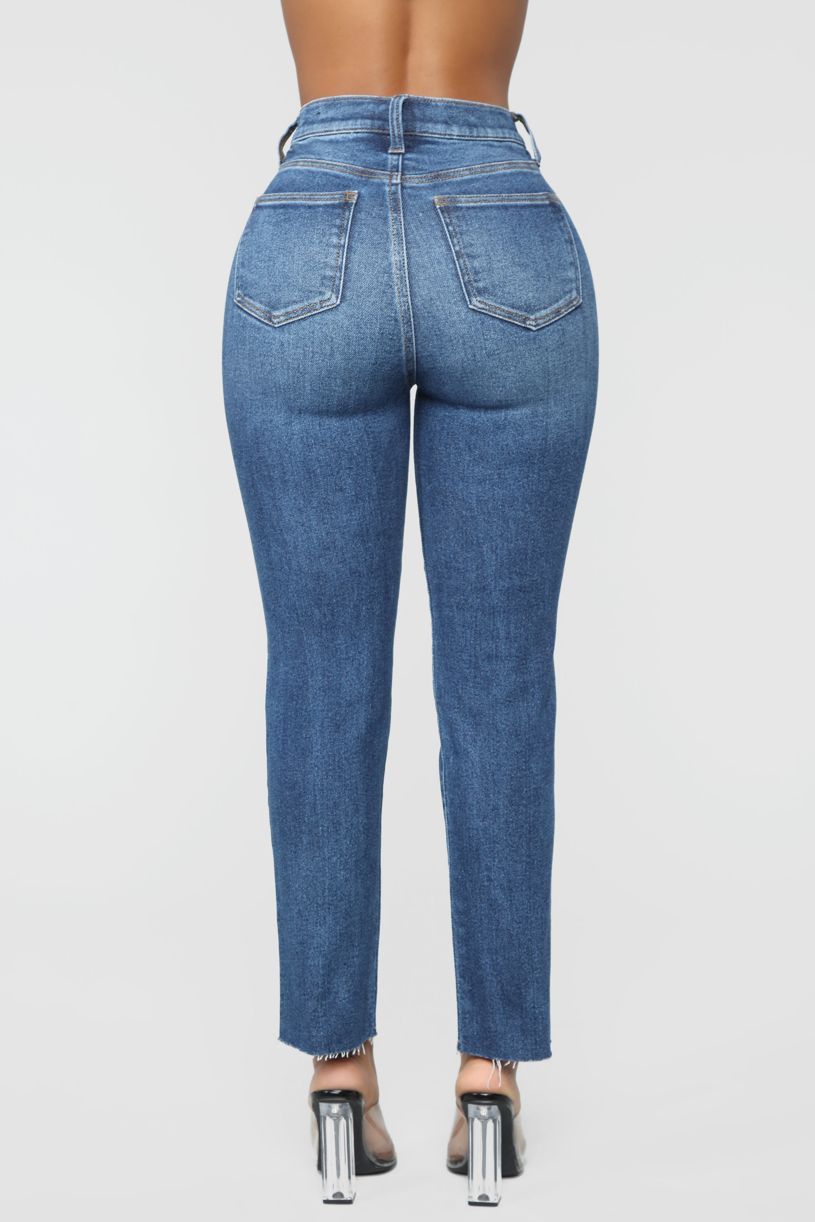 Burning Love High Rise Mom Jeans - Medium Blue Wash