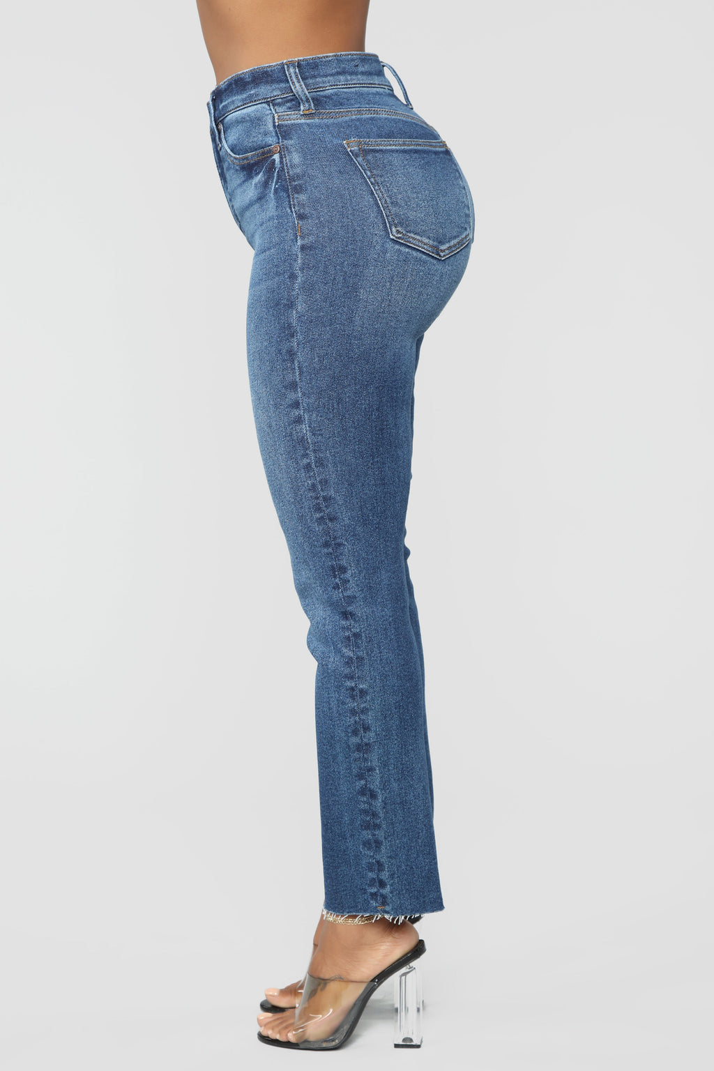 Burning Love High Rise Mom Jeans - Medium Blue Wash