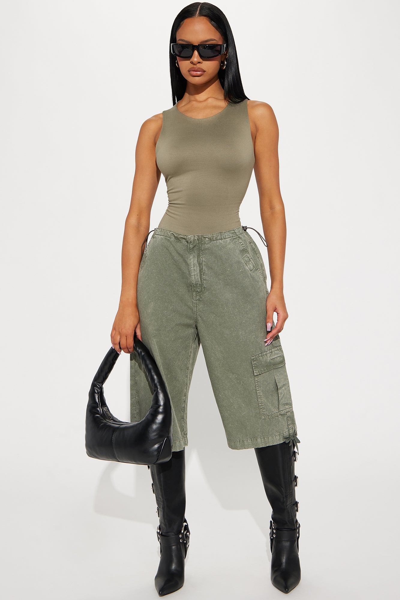 Poppy Sleeveless Bodysuit - Olive
