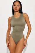 Poppy Sleeveless Bodysuit - Olive