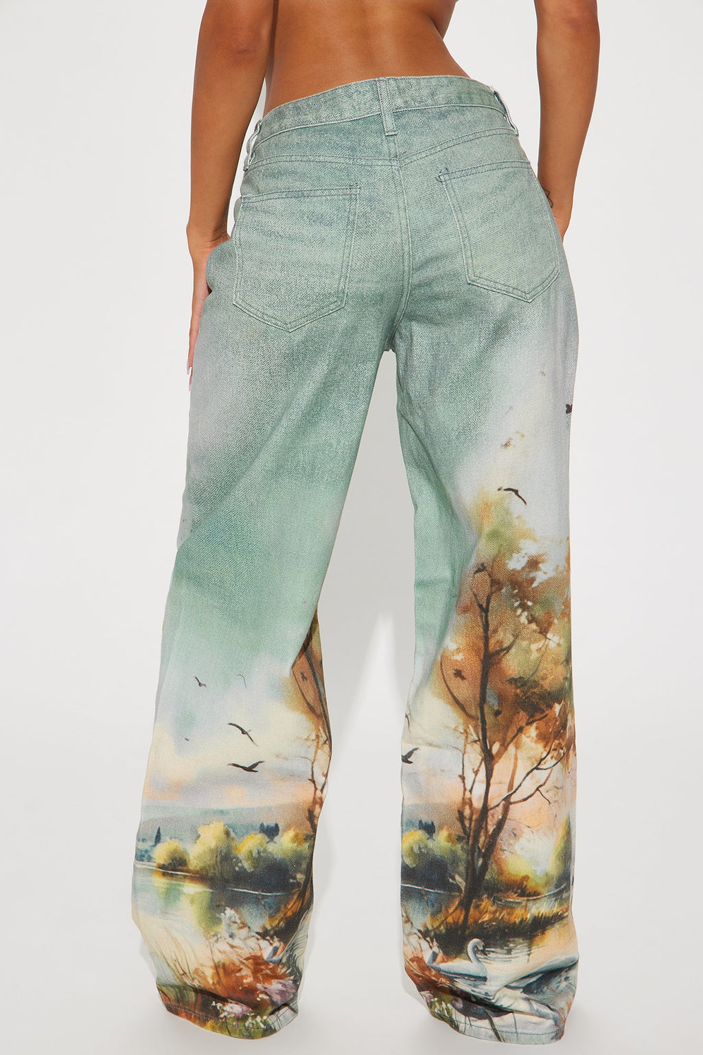 Serene Scene Wide Leg Jeans - Light Blue