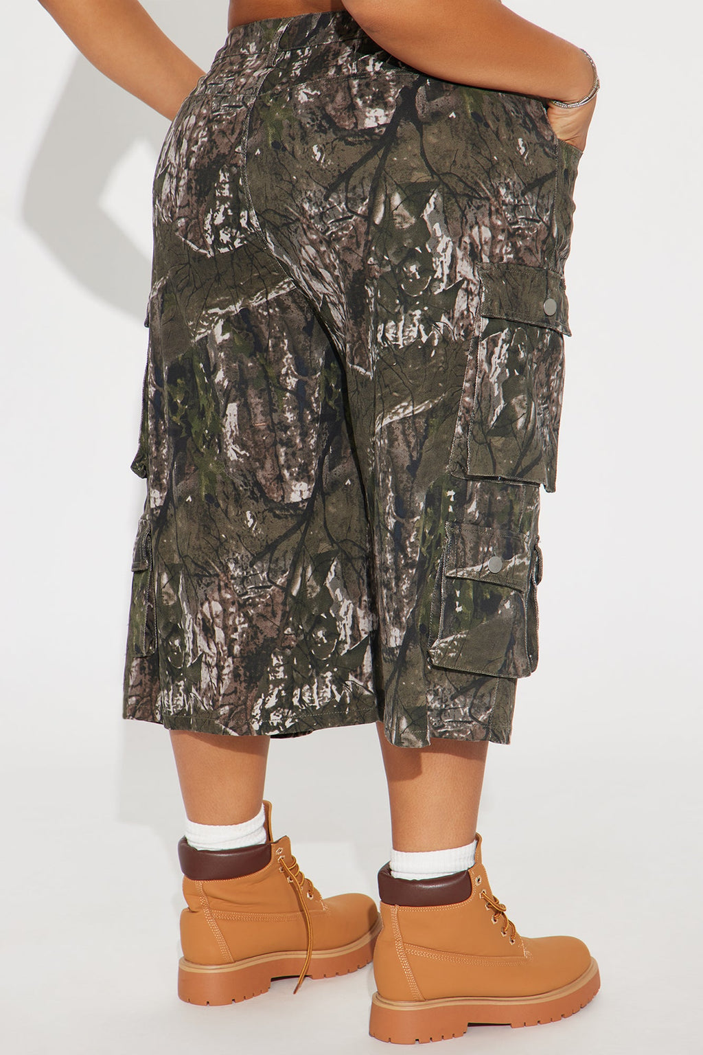 Scoping It Out Camo Stretch Denim Jorts - Camouflage