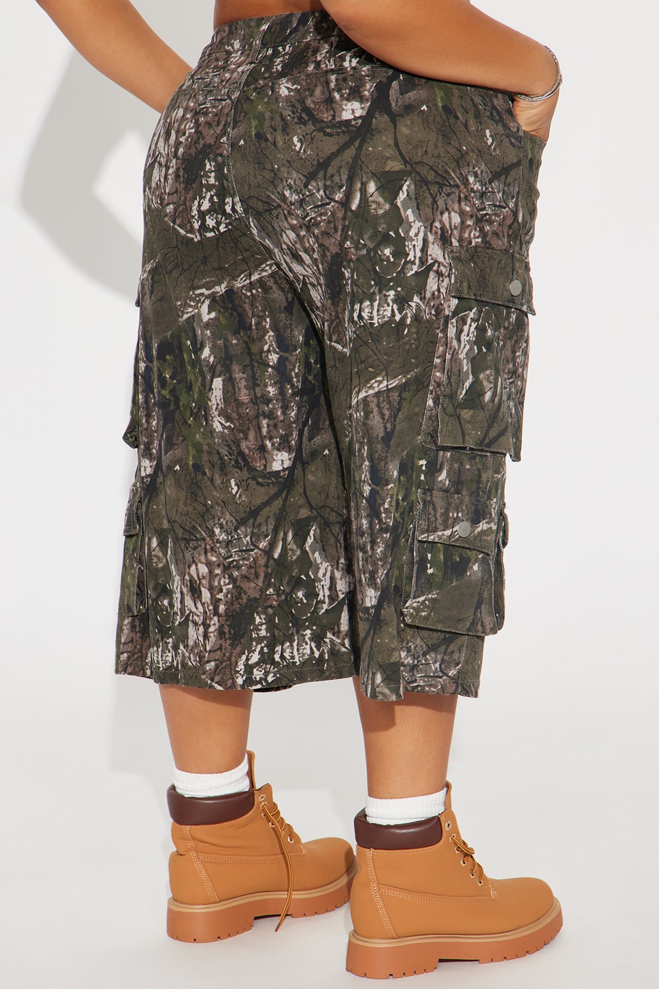 Scoping It Out Camo Stretch Denim Jorts - Camouflage