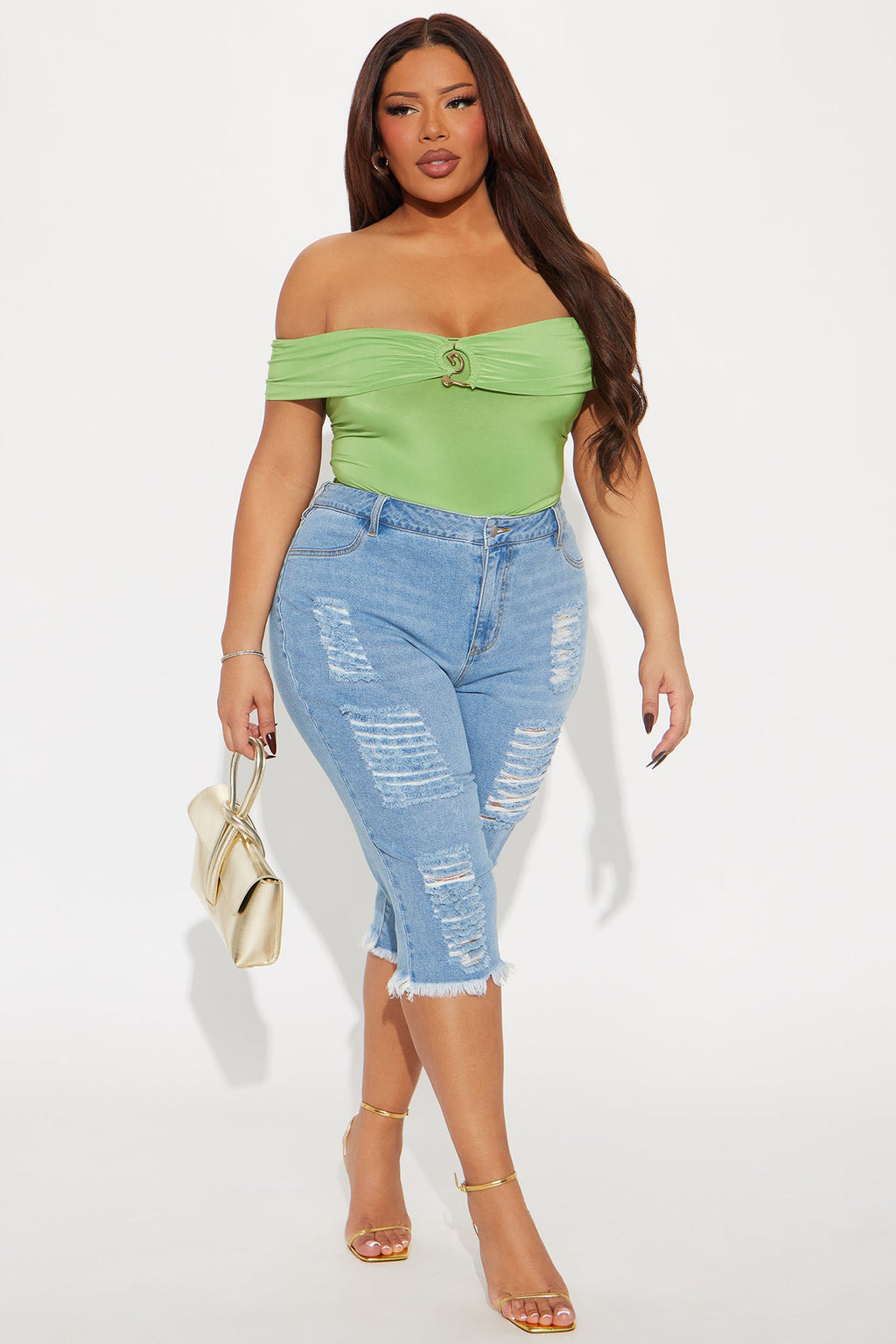 Live In My Skinny Denim Capri Jeans - Medium Wash