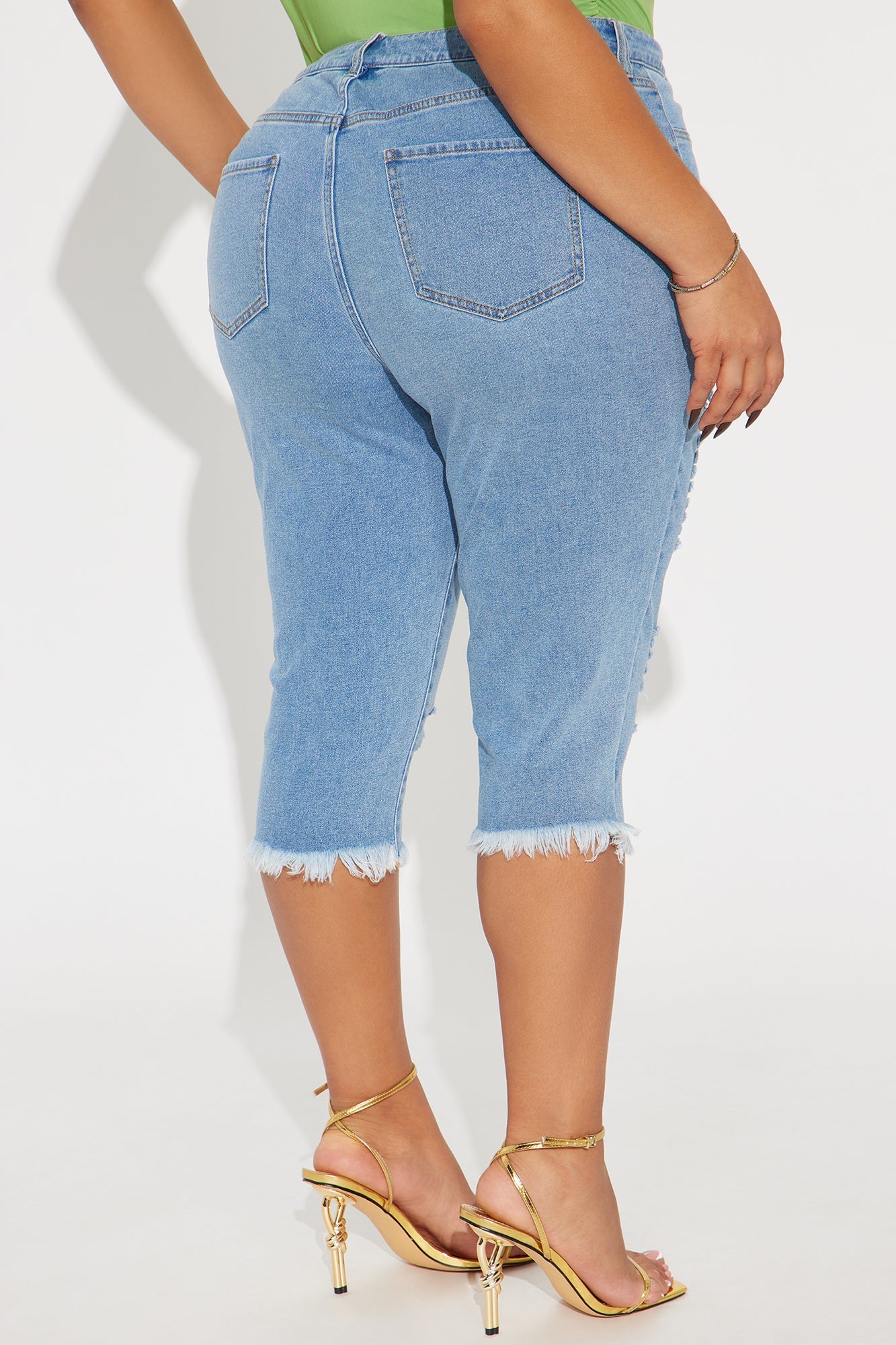 Live In My Skinny Denim Capri Jeans - Medium Wash