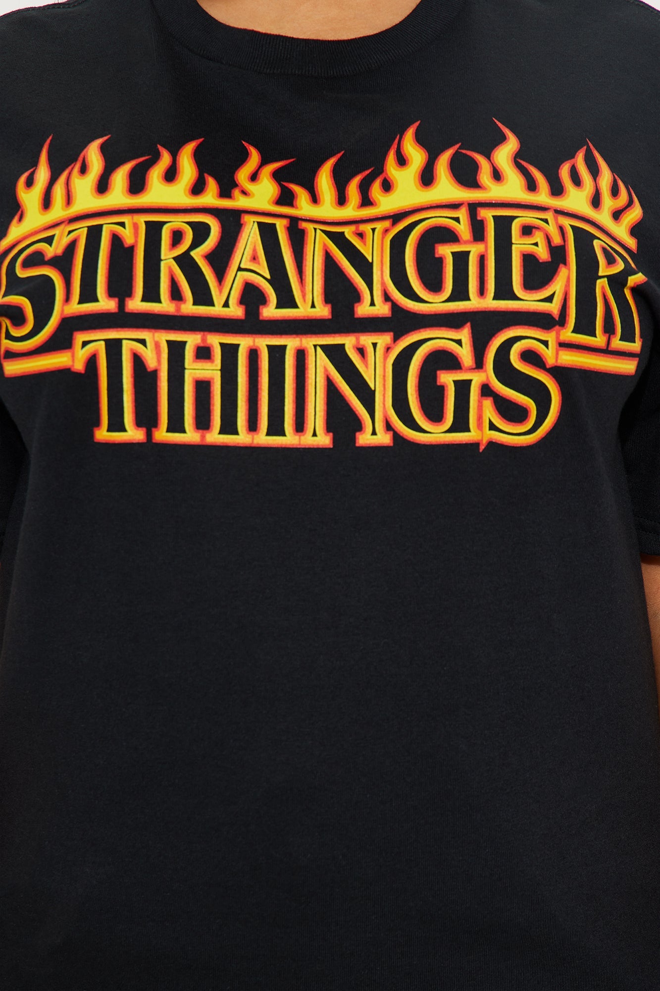 Stranger Things Oversized Tee - Black