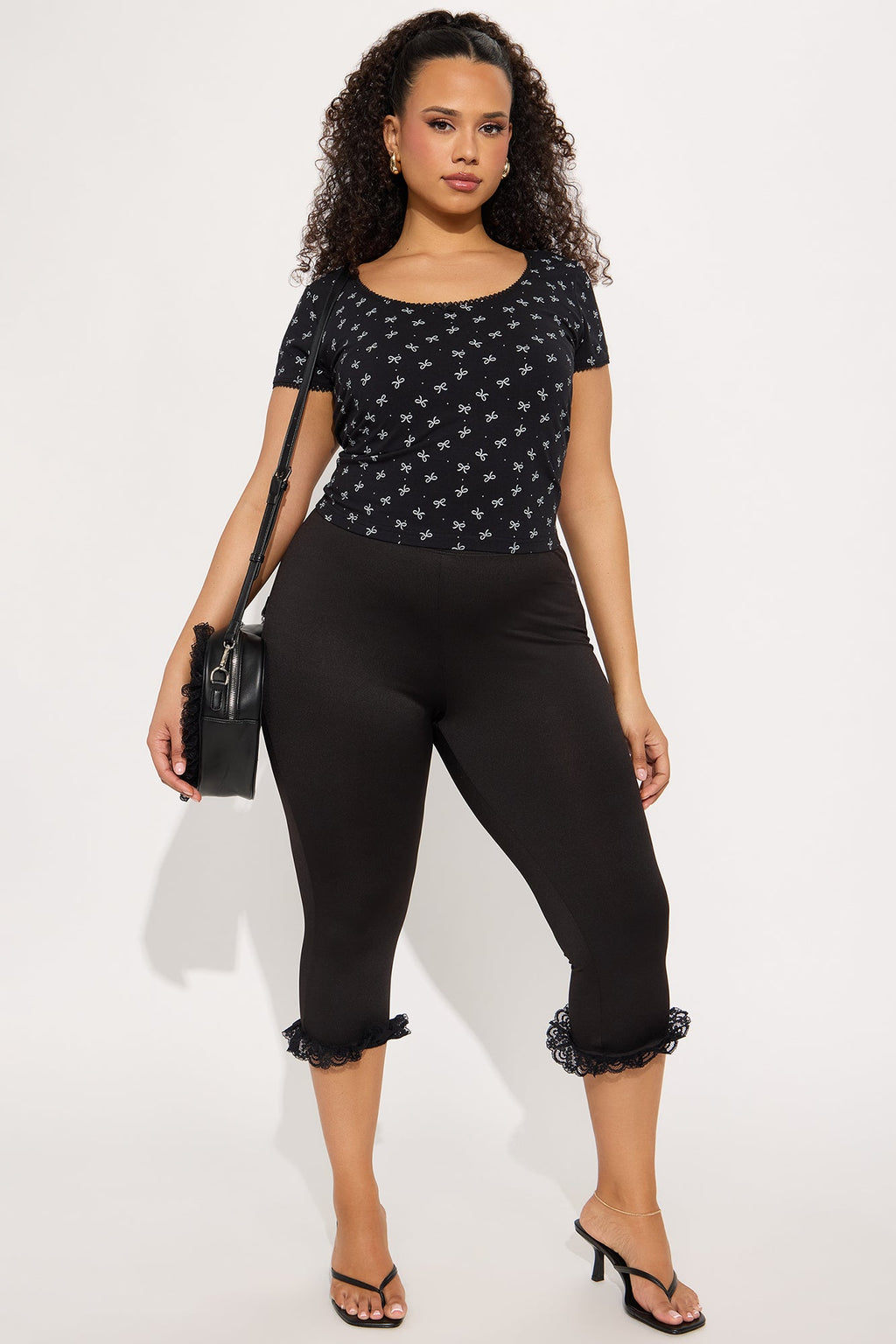 Rising Florals Baby Tee - Black/combo