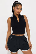 Clubhouse Charm Effortless Seamless Active Top - Black