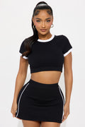 Members Only Effortless Seamless Active Top - Black