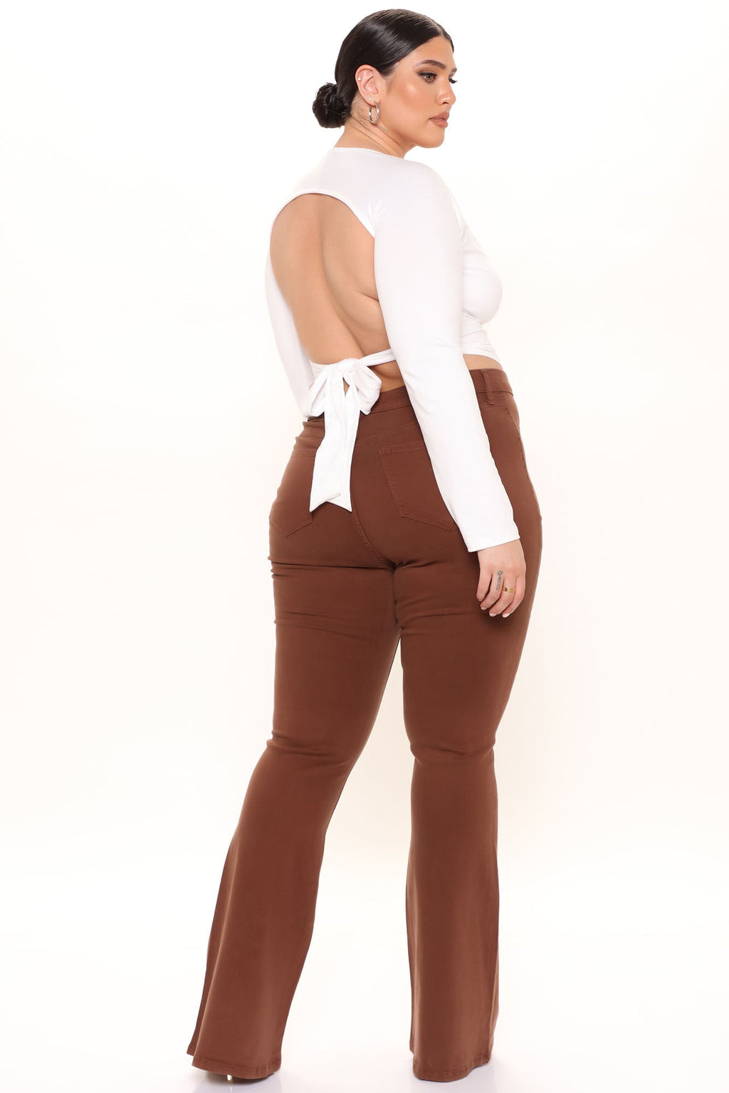 Deep In My Soul Flare Jeans - Brown