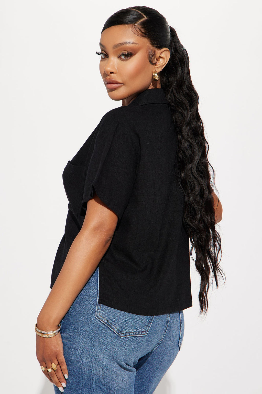 Just Another Day Linen Shirt - Black