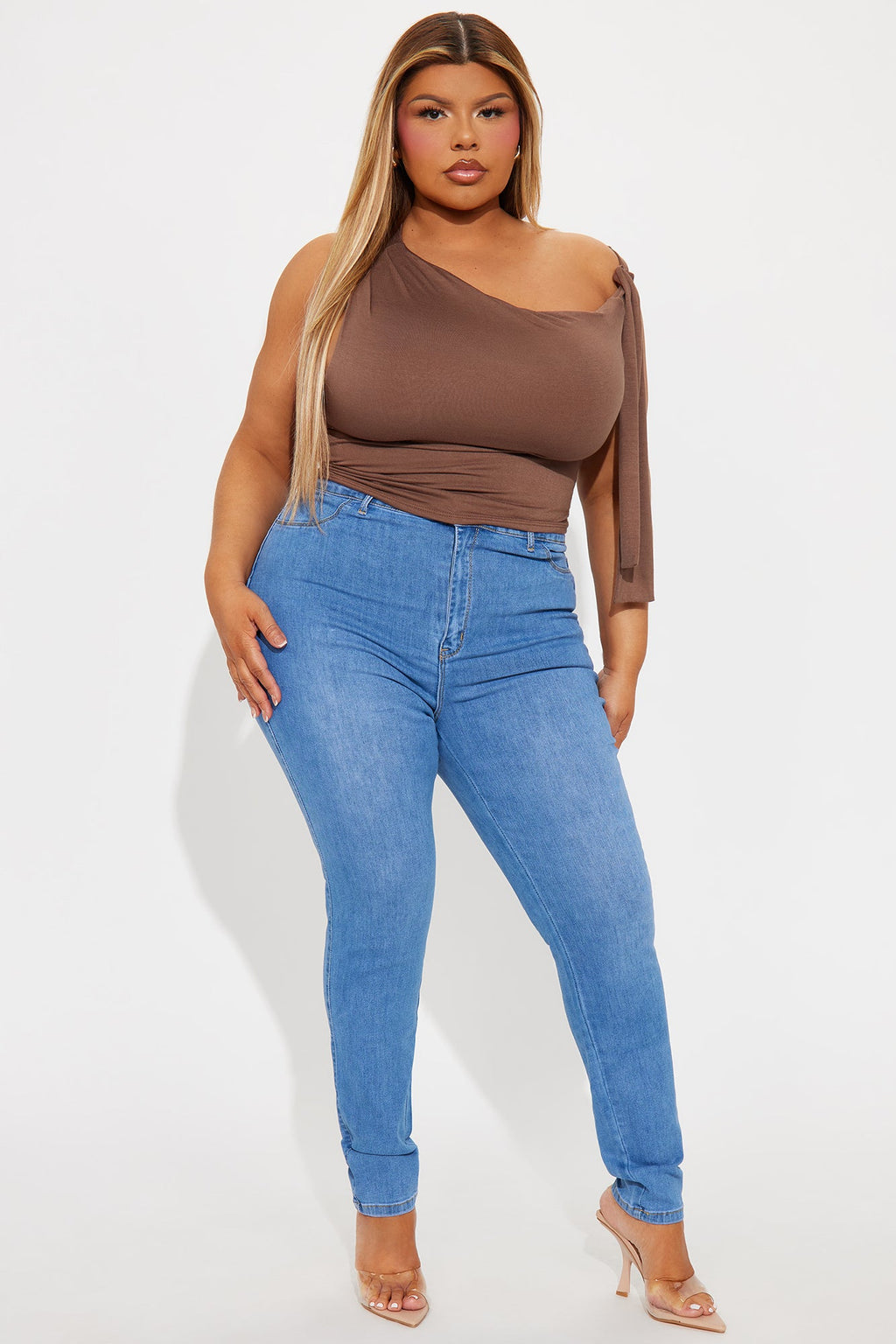 Classic Belle High Rise Booty Lifter Skinny Jeans - Medium Blue Wash