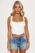In Your Arms Corset Top - Off White
