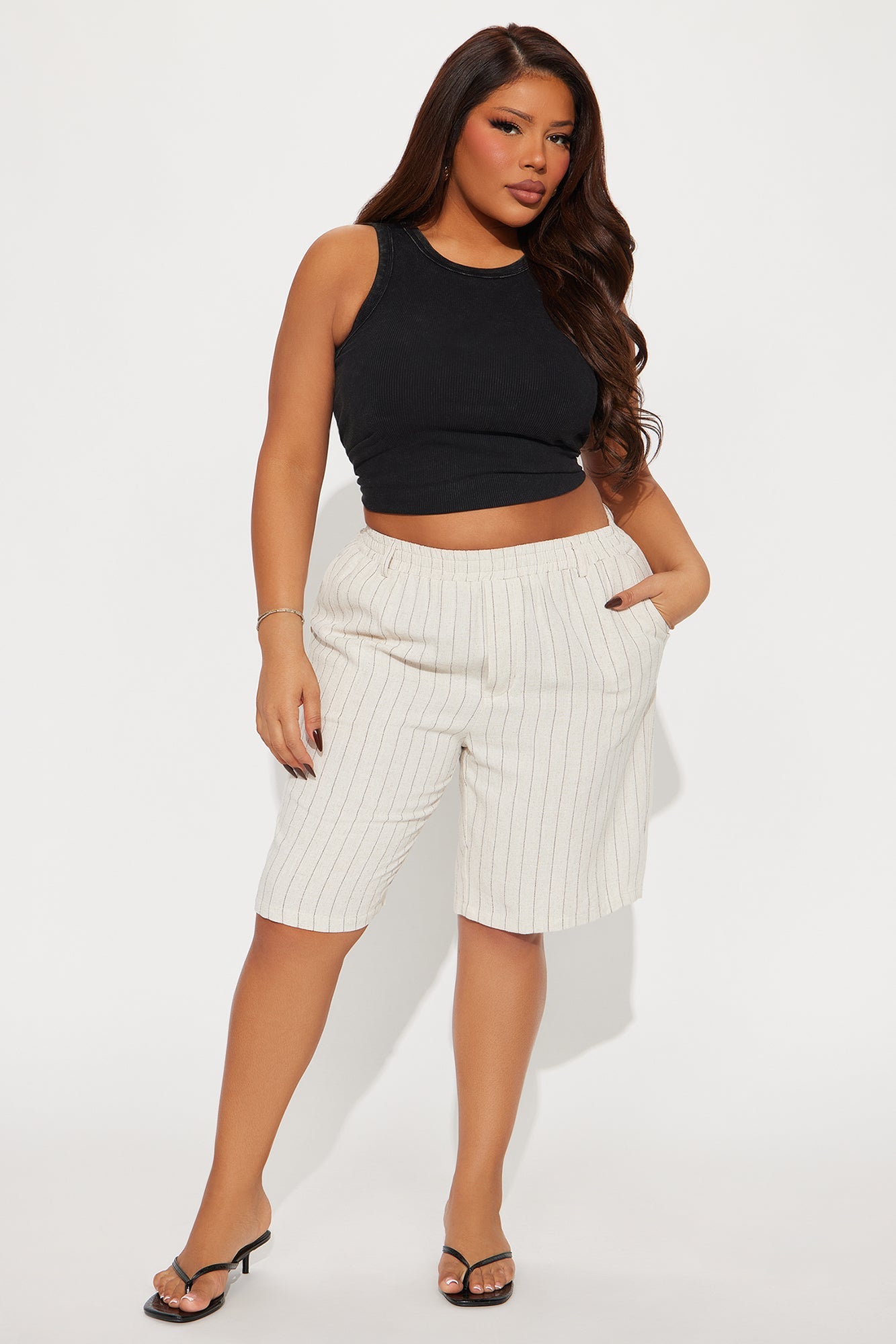 Natasha Linen Bermuda Short - Tan