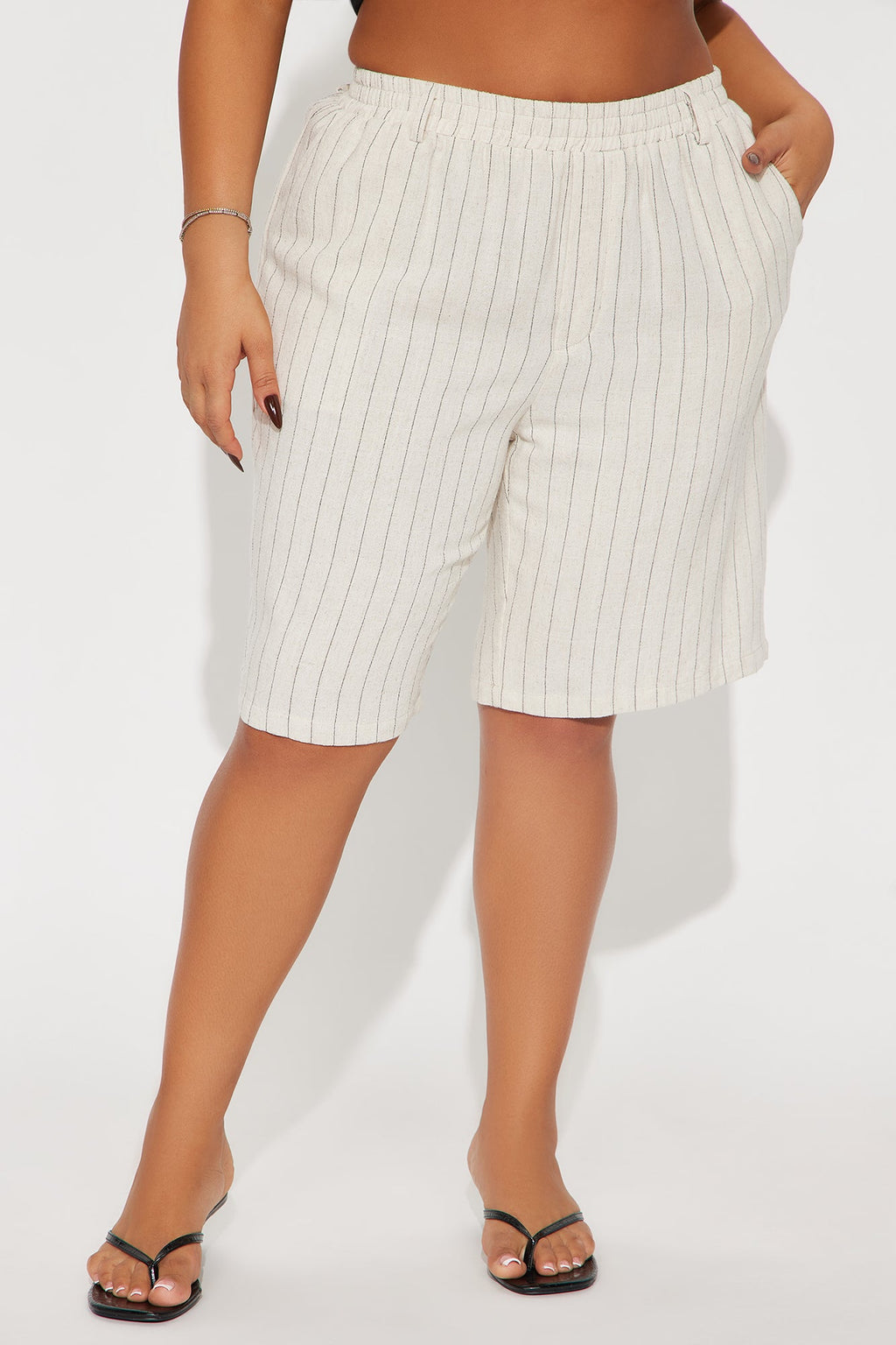 Natasha Linen Bermuda Short - Tan