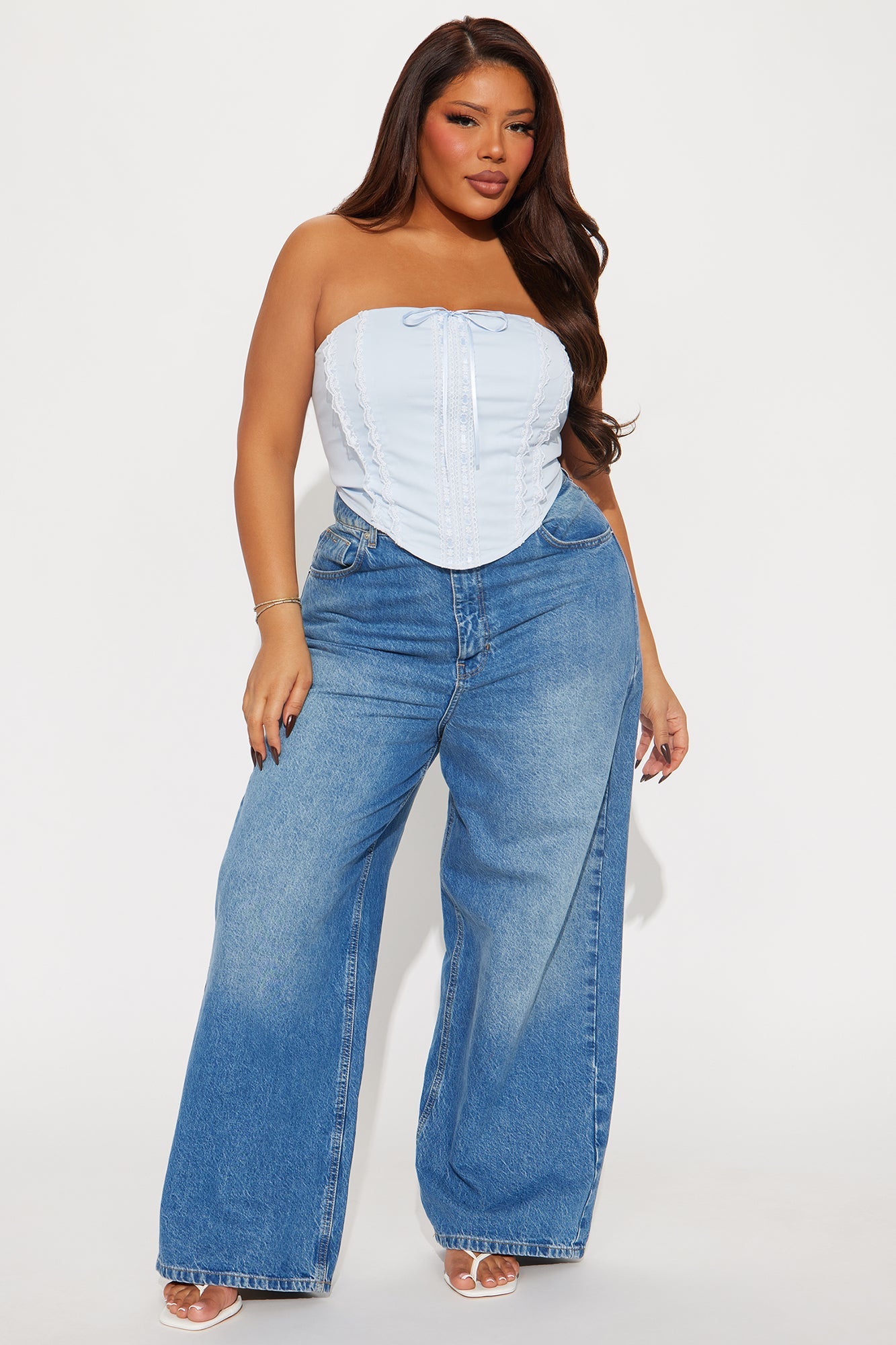 Gentle Touch Corset Top - Blue