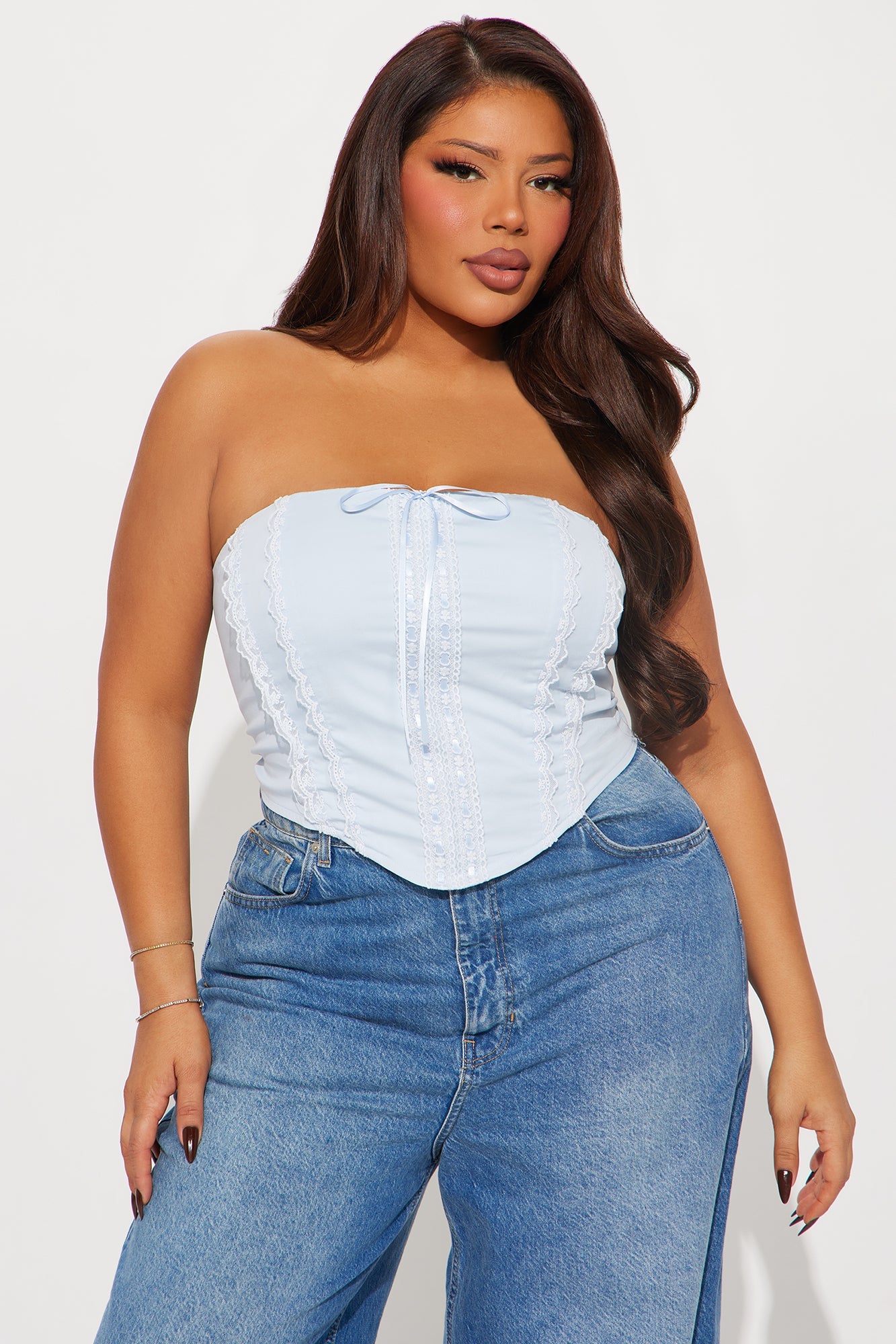 Gentle Touch Corset Top - Blue