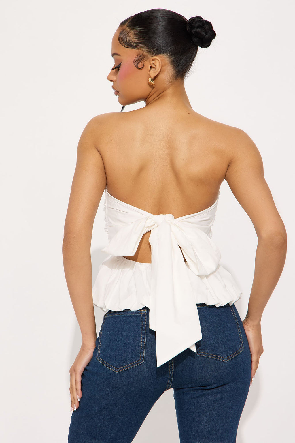 Tea With The Girls Bubble Top - White