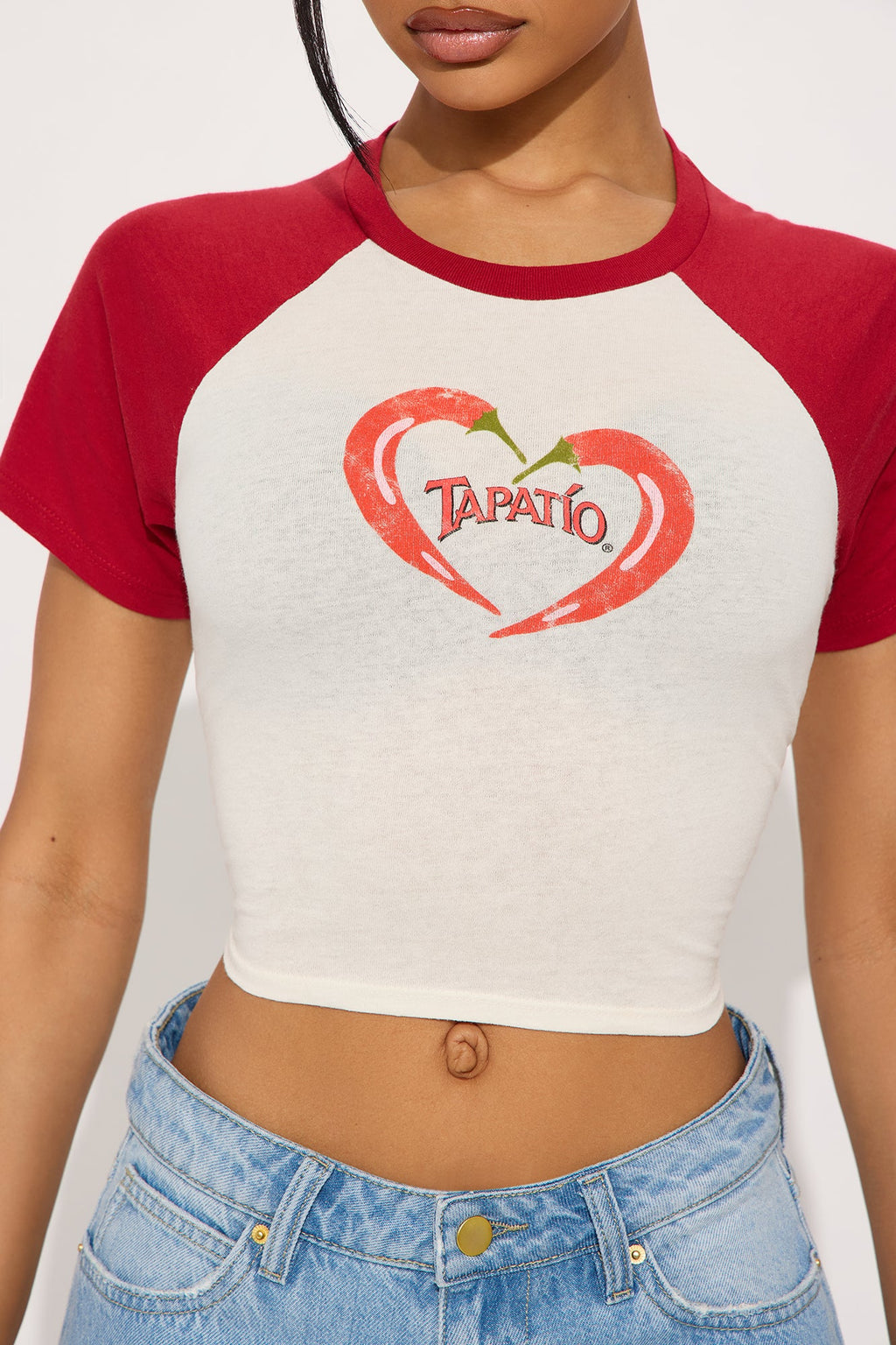 Tapatio Raglan Baby Tee - Red/combo