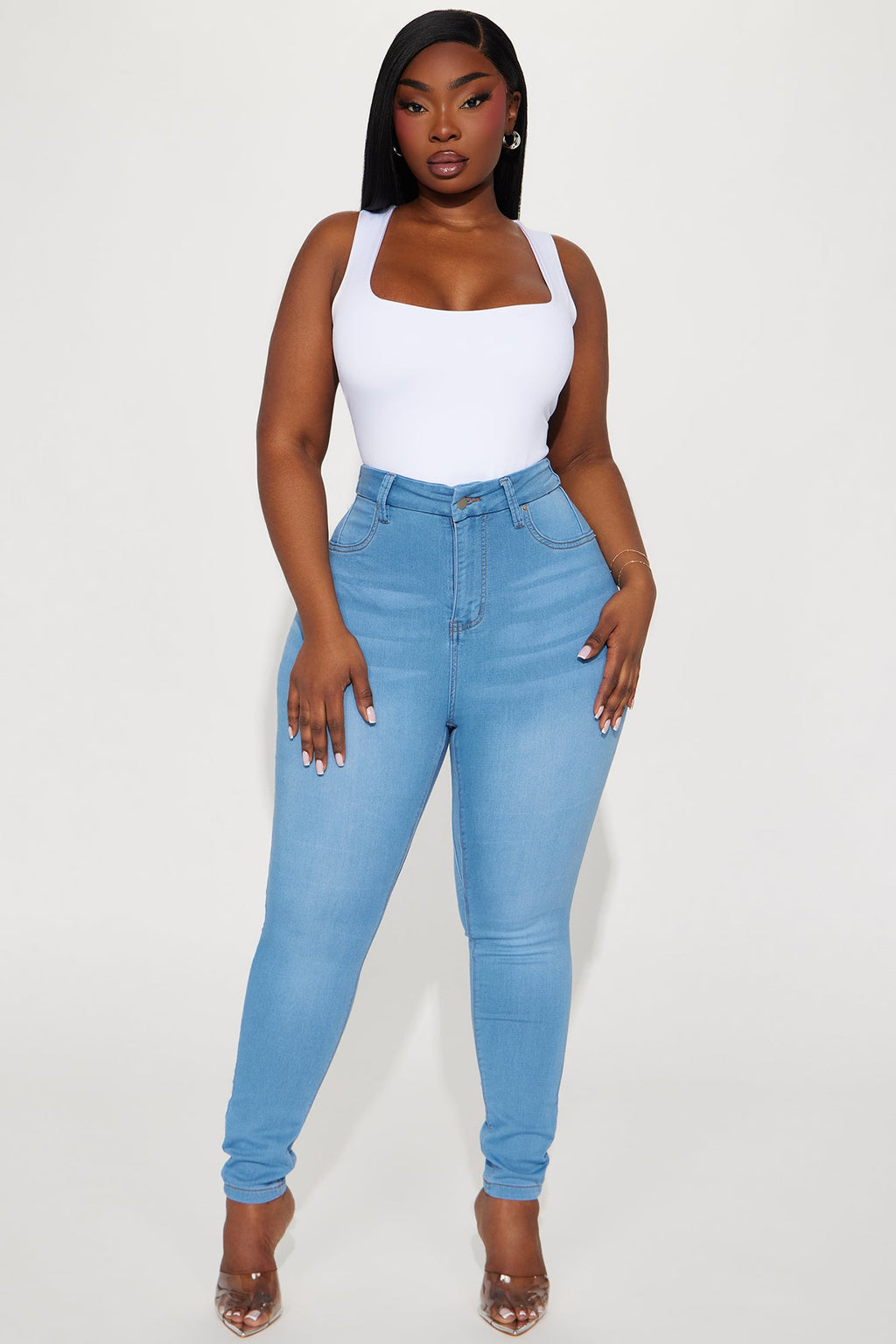 Can't Deny You Sculpting Skinny Jeans - Light Wash