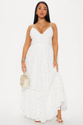 Amber Eyelet Maxi Dress - White